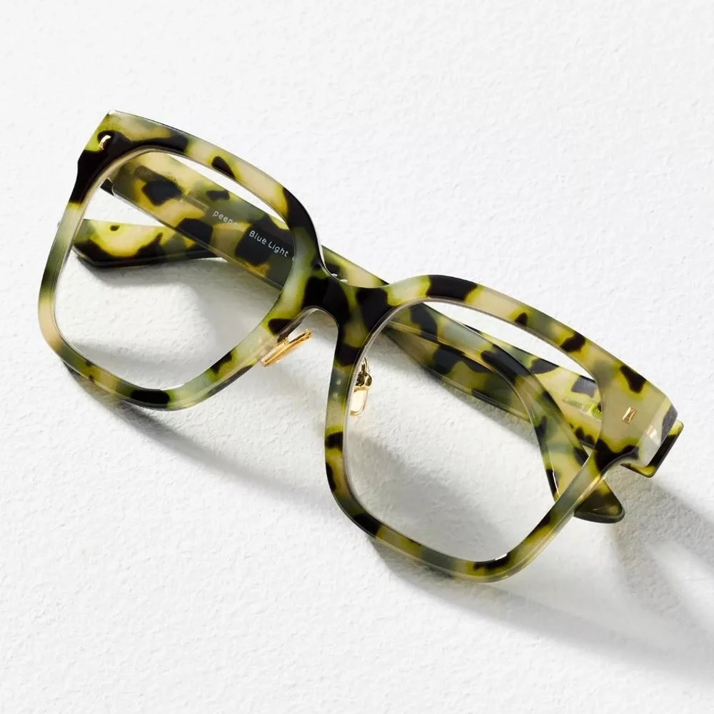 NEW Anthropologie Peepers Piper Square Blue Light Filtering Reader‎ Glasses+2.25